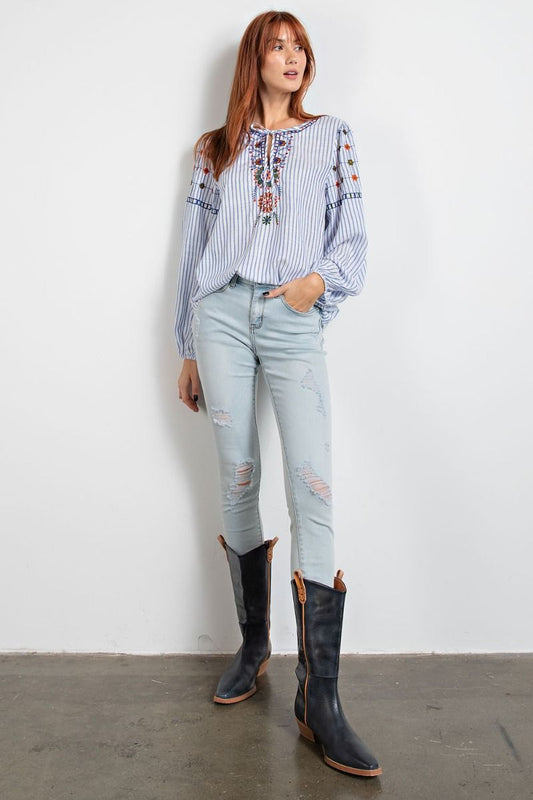 Ladies Easel Favorite Things Denim Skinny Jean