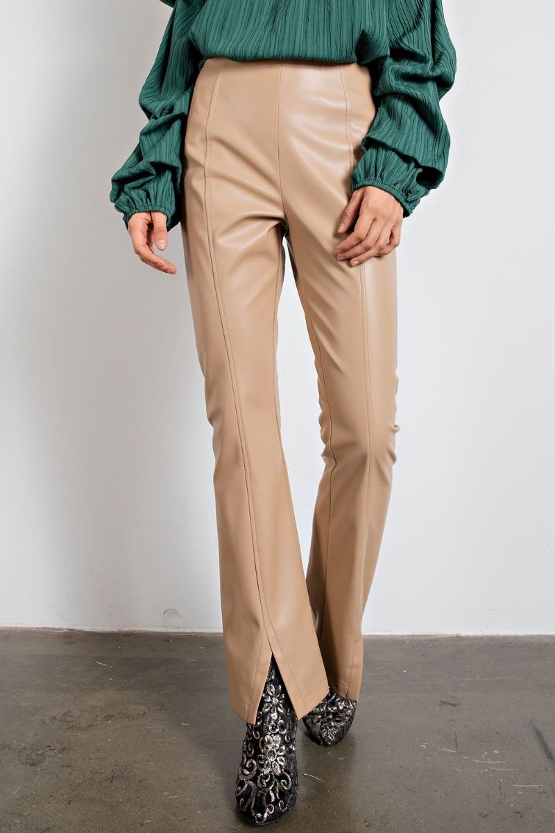 Buy Women's Coated Leather Trousers Online | Next UK